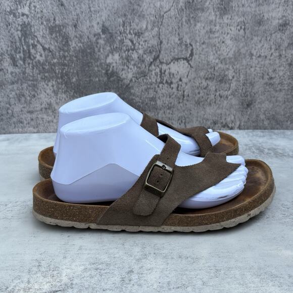 Biostep Sandals Brown Suede Thong Slip On Women's 9.5 - Picture 4 of 8